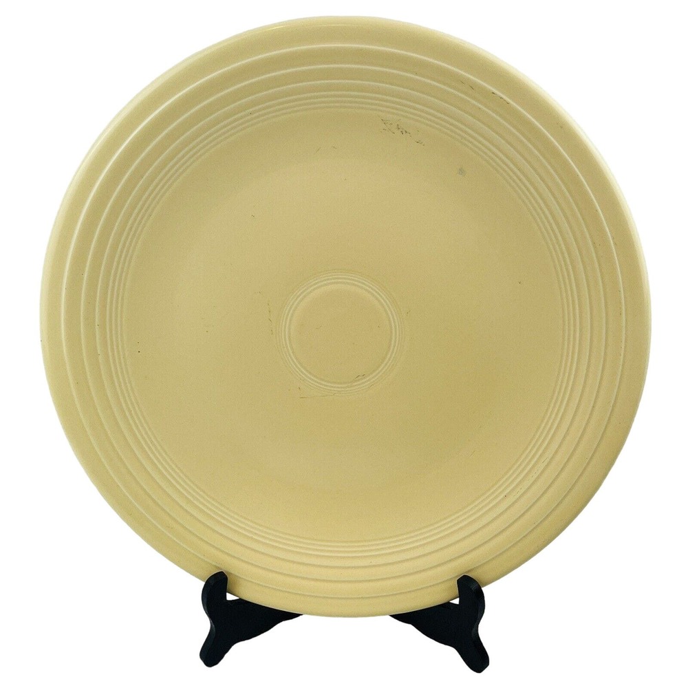 Vintage Fiesta Original Ivory Chop Plate‎ 14" Round Unmarked Fiestaware HLC